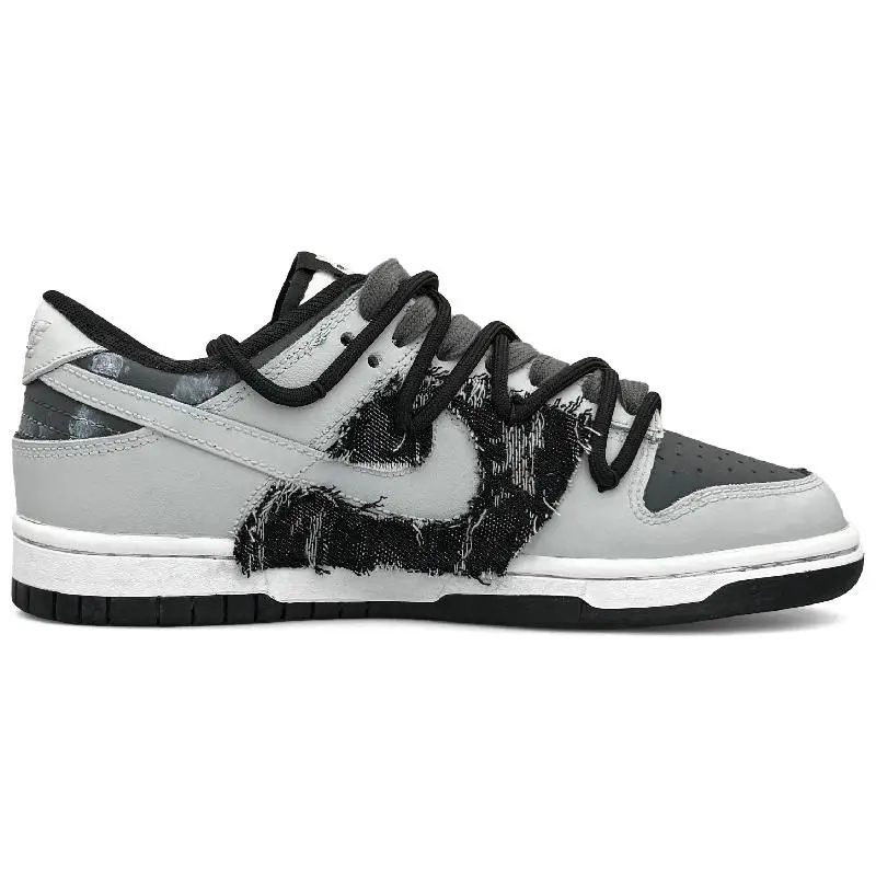 【Customize】Nike Dunk Skateboarding Shoes Men Low-top Black Sneakers shoes DD1391-100