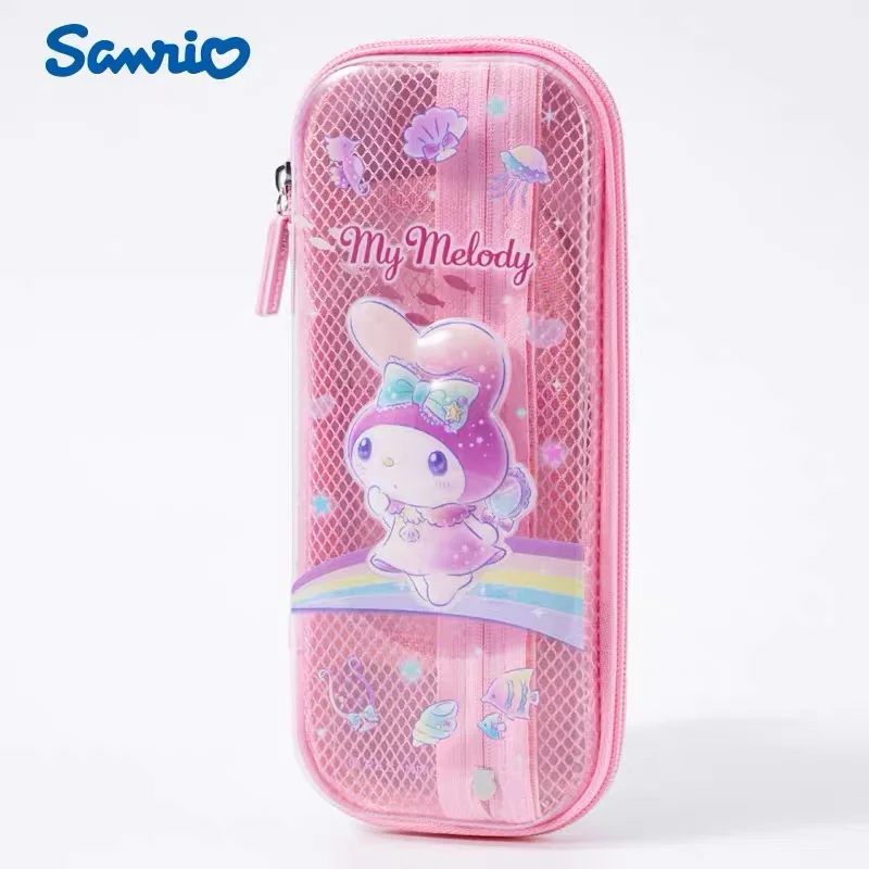 Sanrio Cinnamoroll briefpapiertas Transparant etui met grote capaciteit Terug naar school Schattig briefpapieretui Meerlaags verdeeld