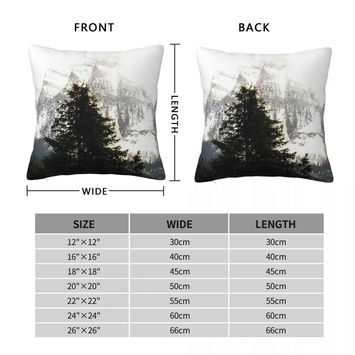 Winter Rockies Experience Canada Square Pillowcase Polyester Linen Velvet Creative Zip Decorative Sofa Seater