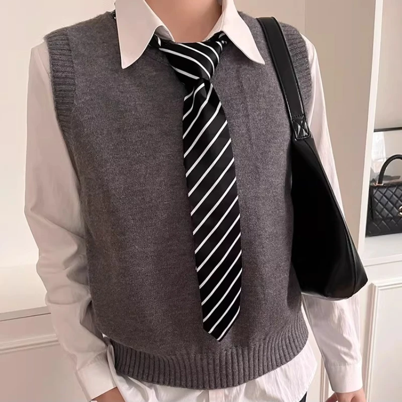 Corbatas a Rayas Estilo Universitario, Corbata para Camisa de Uniforme Escolar para Niñas, Cinturón Largo Multifuncional, Corbatas para Niños, Accesorios Escolares