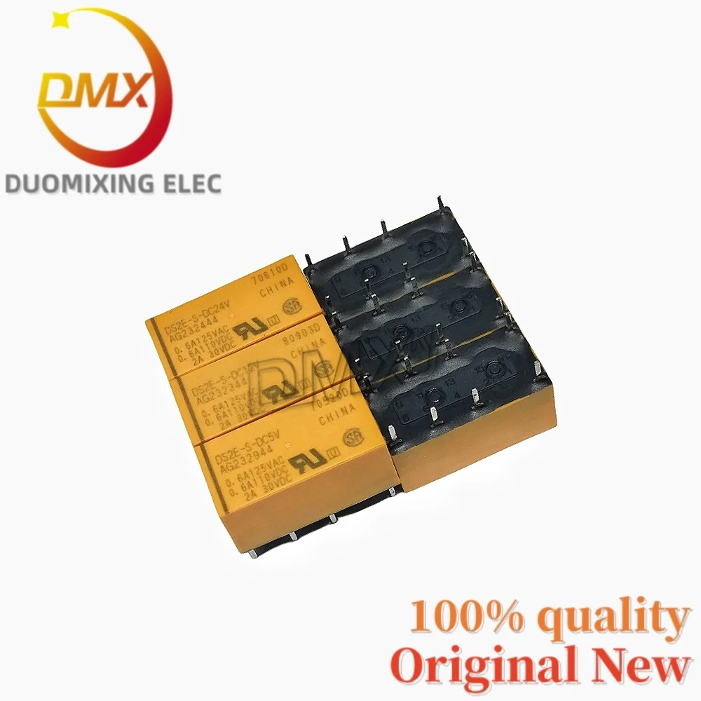 5PCS/Lot 100%Original DS2E-S-DC24V DC12V DC5V AG232944 232444 DS2E-M Signal Relay 0.6A125VAC 110VDC 2A 30VDC