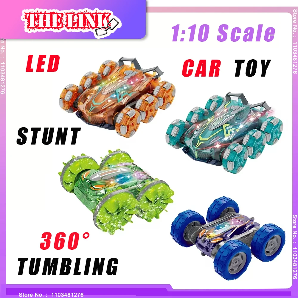 

NEW Mini RC Car 1/26 Double-sided 360° Tumbling Cars 4WD Amphibious Vehicle 6WD Music Stunt Climbing Buggy Kids Boy Gift THELINK