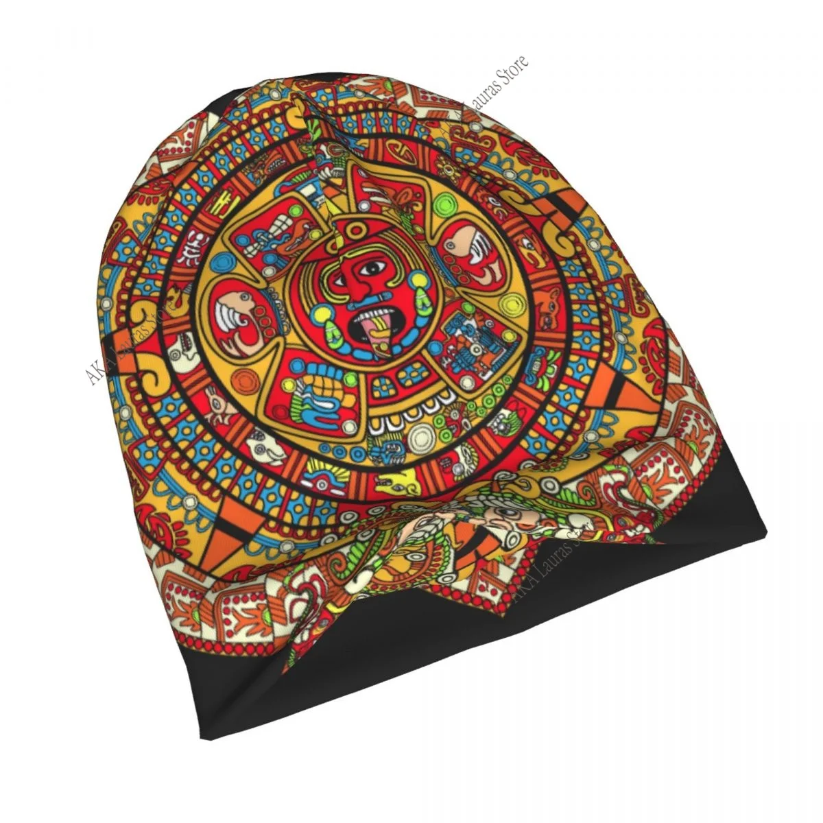 Aztec Ethnic Unisex Bonnet Winter Outdoor Double Layer Thin Hats For Men Women