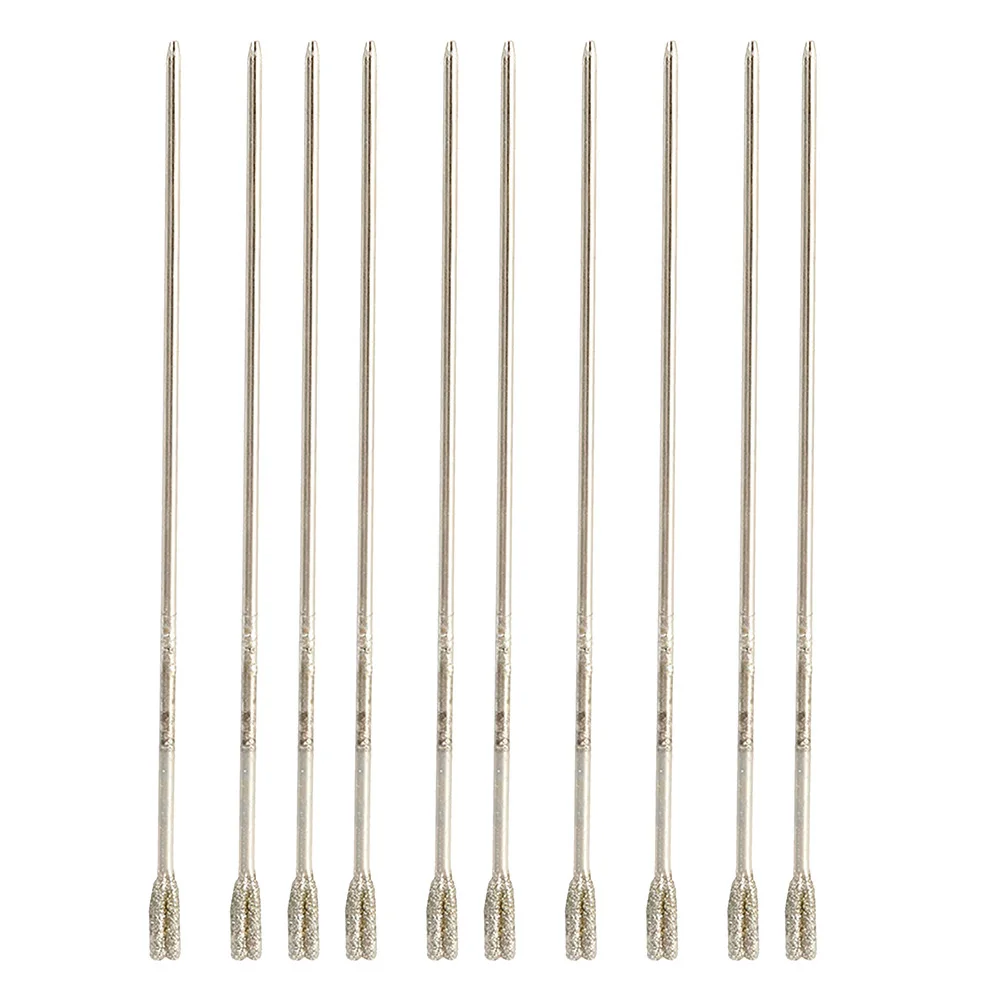 10pcs 1mm-2.5mm Diamond-Coated Tipped Drill Bits For Drilling Jade Agate Stone Crystal Jewelry Glass And Semiconductor Materials