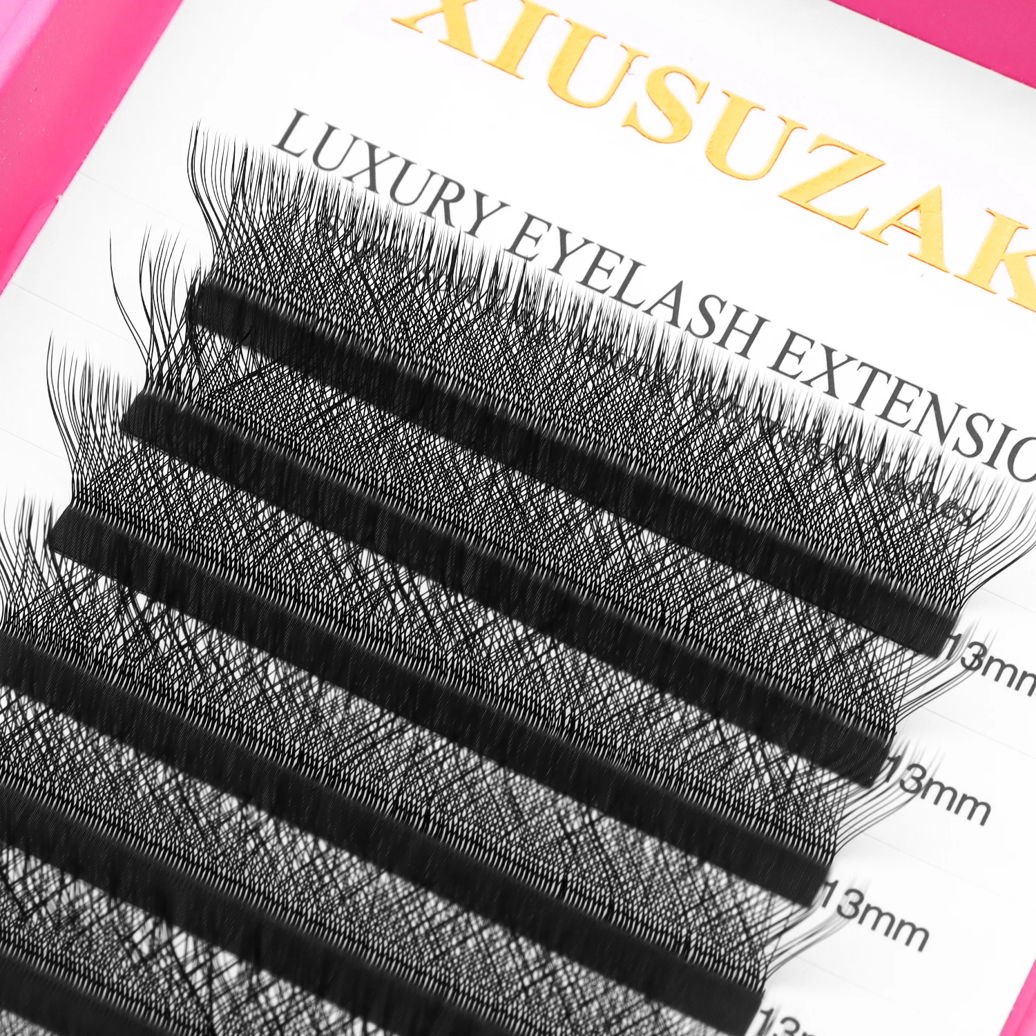 XIUSUZAKI L/LU/M Curl 3D W Lashes Extensions Automatic Flowering  Premade Volume Fans W Shaped Eyelashes Extensions Suppliers
