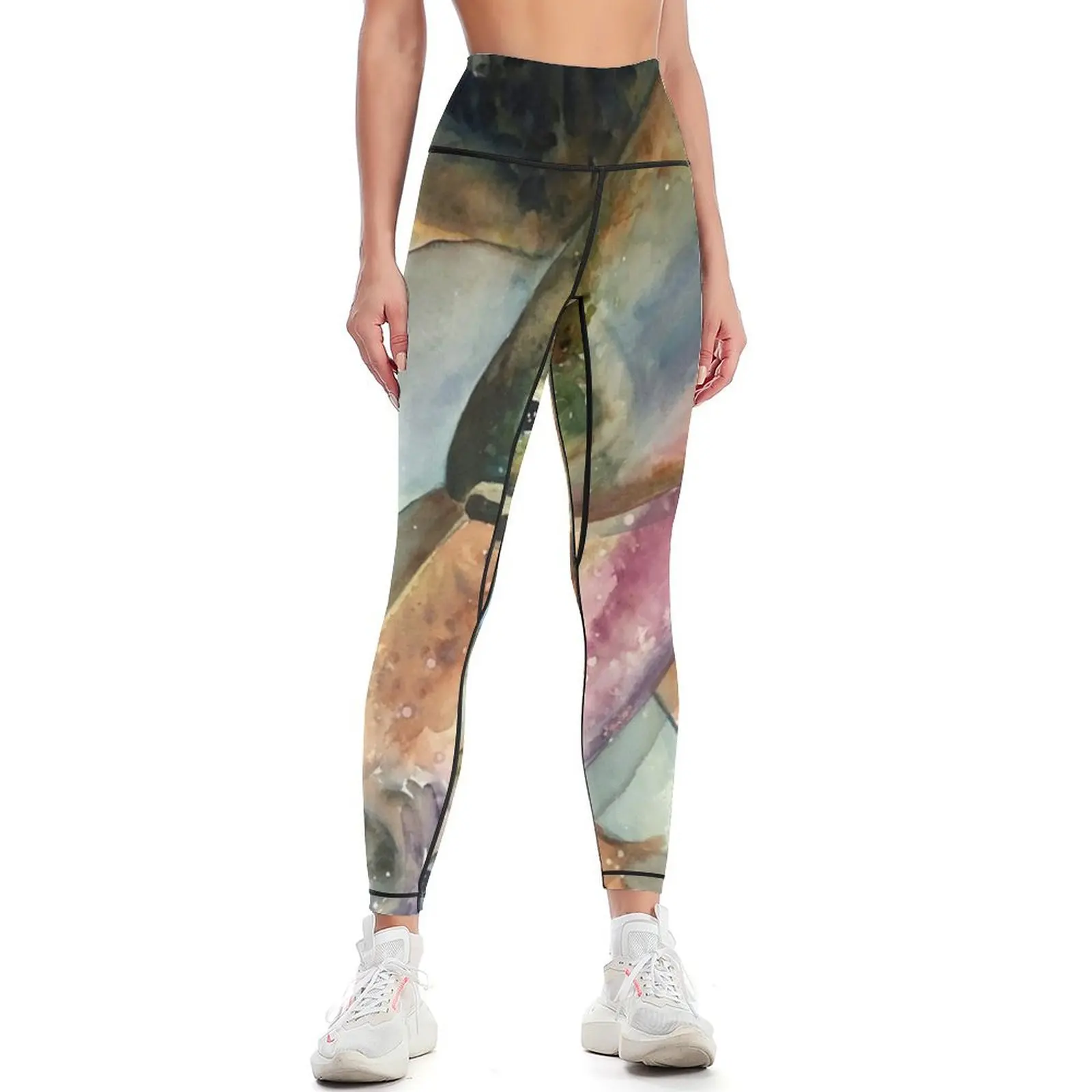 

Rainbow Trout Water Color Painting Leggings sport pants Women's high waist sporty woman gym Female legging pants Womens Leggings