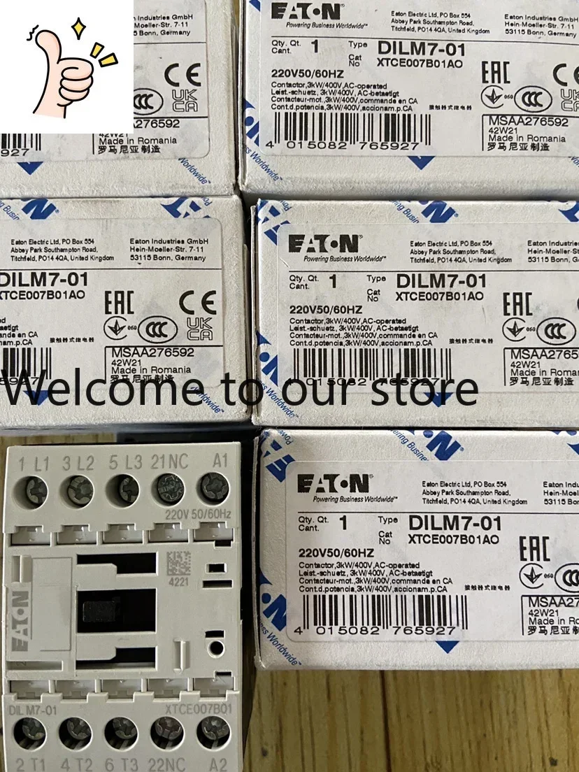 

Новый импортный контактор Eaton DILM7-01 220В в наличии (модель 2025.5)