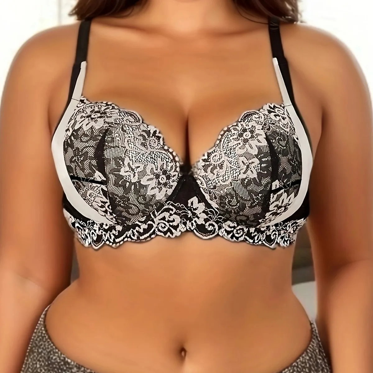 See-through Sexy Bra Lingerie Lace Trim Underwire Contour Cup Chic Allure Underwear Seductive Underwire Women Brassiere