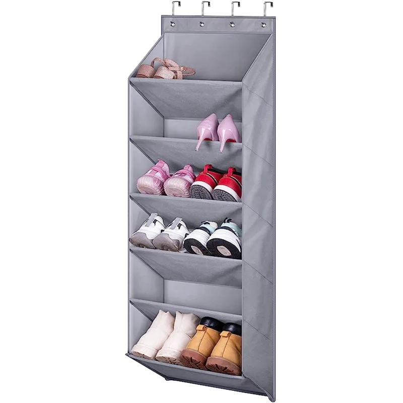 

Door Shoe Rack with Deep Pockets for 12 Pairs of Shoe Organizer for Closet and Dorm Narrow Door Shoe Storage