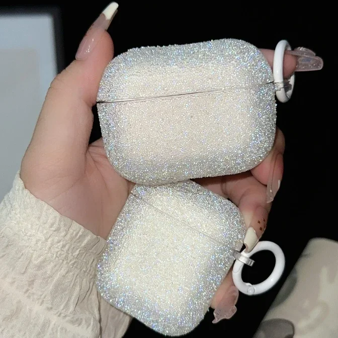 

Glitter Rhinestone Earphone Case For AirPods 4 4th 2024 Cover Bling Protective Cases For AirPods Pro 2 2nd 3 3rd 1 Funda Sleeve