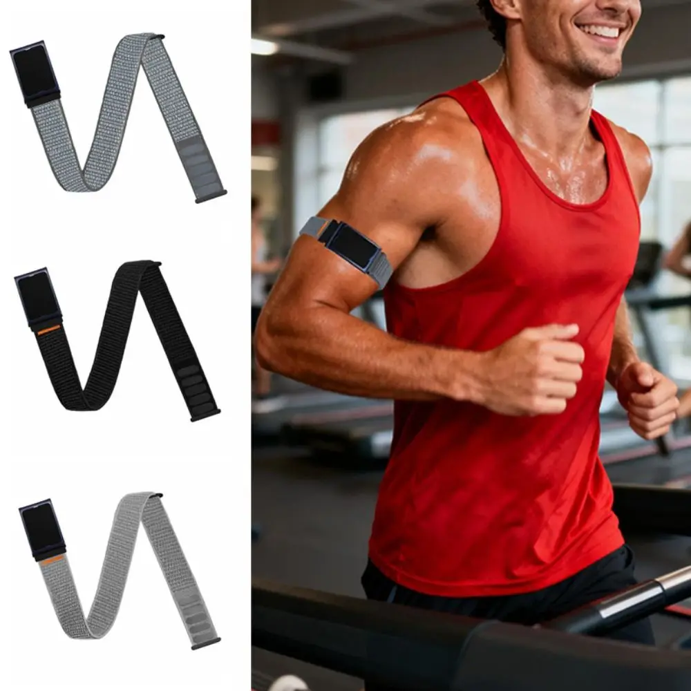 Adjustable Elastic Bicep Band Replacement Sweat Resistant Nylon Sport Band Cozy Knitted Sport Arm Strap for Amazfit Helio