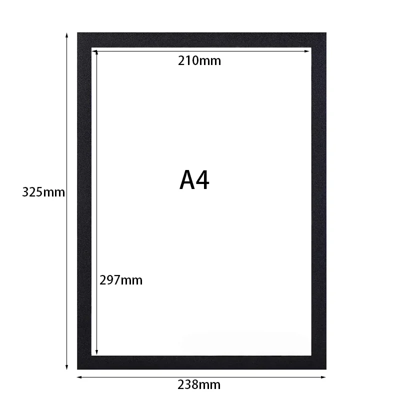 5/10/20 قطعة إطار عرض الملصق المغناطيسي A4/A5/A6 ذاتية اللصق غير تطوير صور الفن الجدار ملصق إطار جدار قابل لإعادة الاستخدام