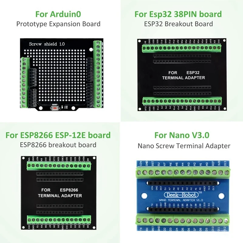 ESP32 Breakout Board GPIO 1 Into 2 Compatible With Nodemcu-32S Lua 38Pin GPIO Expansion Board