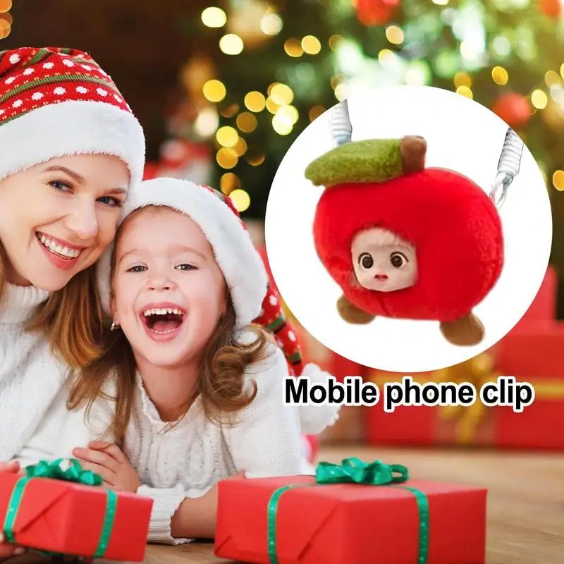 

Милый ремешок для телефона, зажим для мобильного телефона, ремешок для телефона, плюшевый ремешок для куклы, анти-потерянный ремешок-цепочка для телефона для женщин и девочек