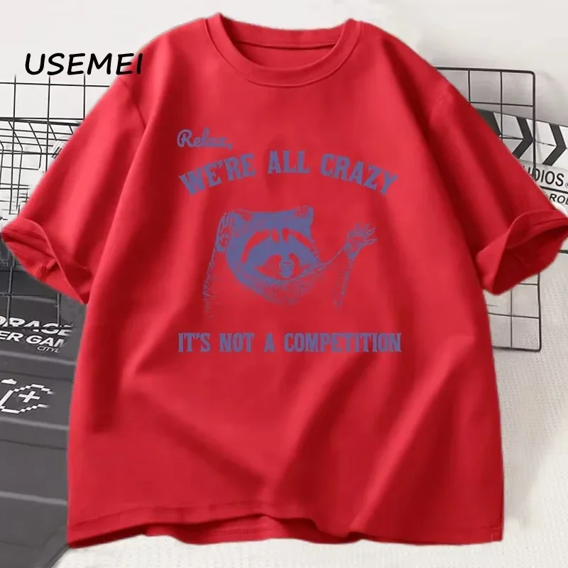 

2025 Men's T-shirt Women's Racing T-shirt Cotton Retro Short Sleeved T-shirt Men's Top Street Sun Protection Moisture Wicking