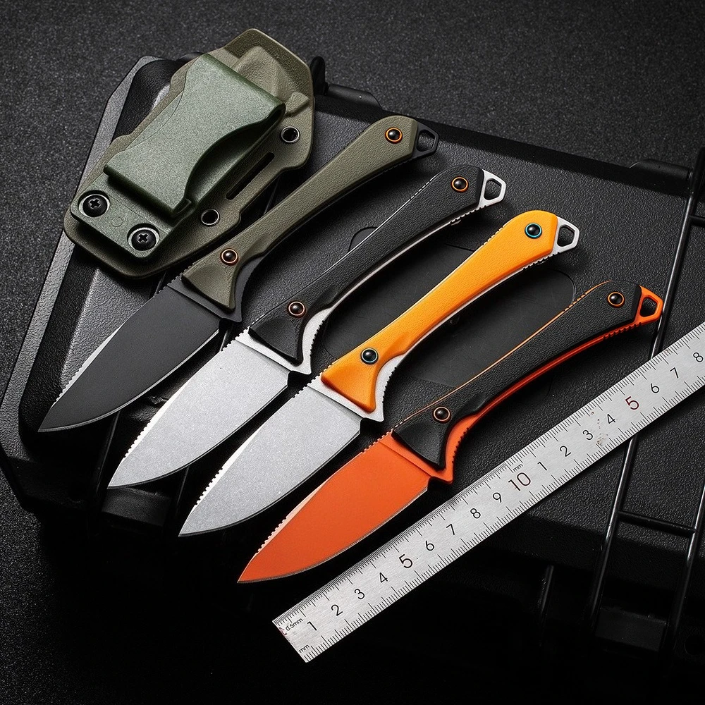 2026 New 440c Straight Knife, 4 Different Colors Outdoor Camping Survival Multi-purpose EDC Tool Pocket Knife with K Sheath