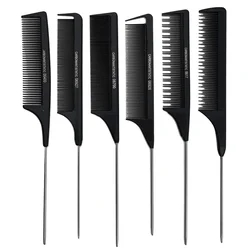 Heallor Professional Fine Teeth Hair Styling Comb Stainless Steel Salon Cut Styling Comb Spiked Hair Care Styling Tool Barber Ac