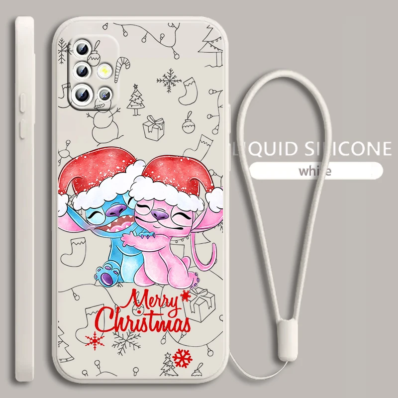 

Stitch Lilo Merry Christmas For Samsung Galaxy A71 A51 A81 A91 A41 A31 A21S A11 A01 A50 A30 A20S Liquid Rope Soft Phone Case