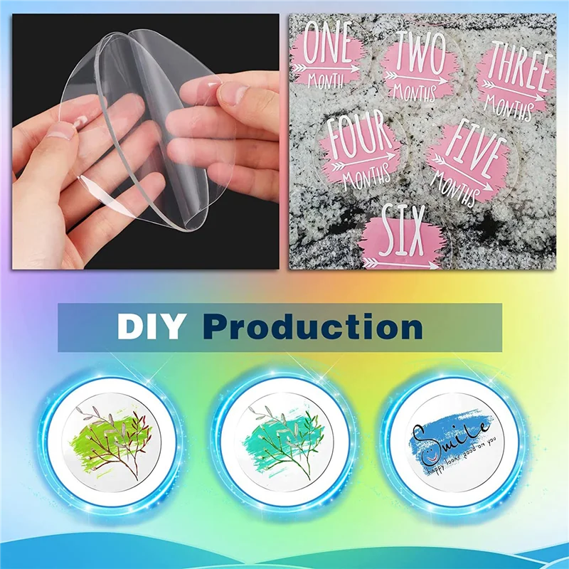 AC23-50 قطعة من صفائح الأكريليك الشفافة، قرص أكريليك مستدير 4 بوصة، ورقة أكريليك شفافة مستديرة بسمك 0.1 سم