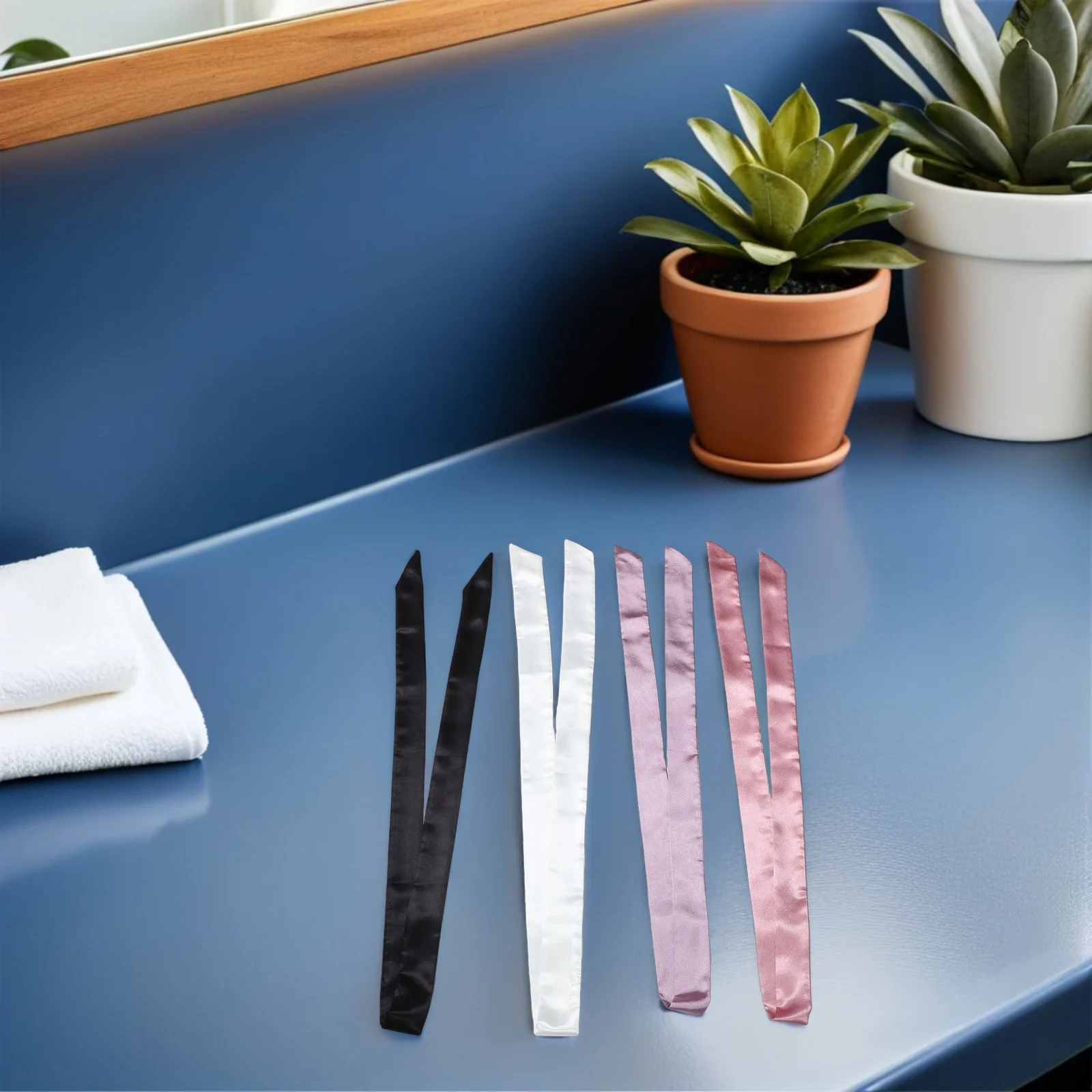 

4pcs Chiffon Robe Belt Replacement For Women White Lightweight Soft Bathrobe Tie Waist Strap Kimono Pajama Spa Belt