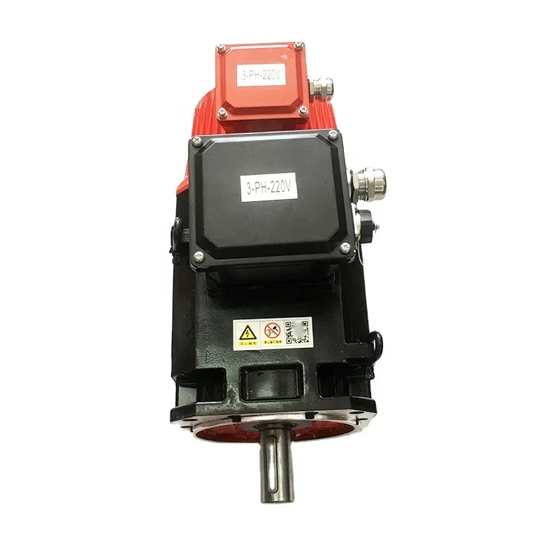 2.2kw 220v 3 phase  max speed is 12000rpm rated speed is 3000rpm Induction motor and driver set with pulley and belt