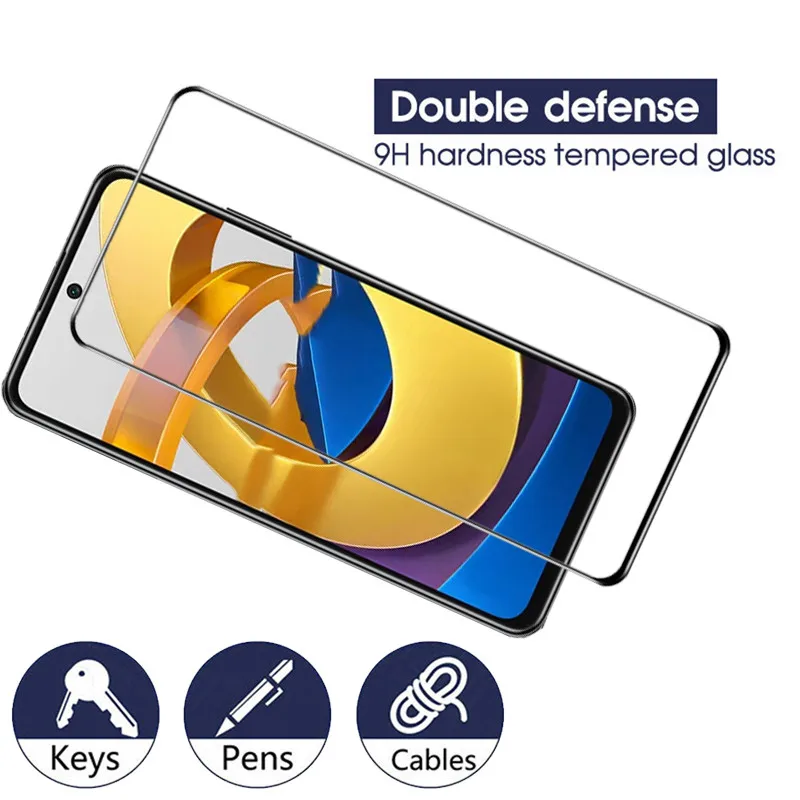 poco m6 pro, Poco F6 glass film for poco m4 pro tempered glass for xiaomi poco m4 pro screen protector poco m4 protection poco m6 m4 screen glass