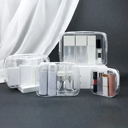 Travel Transparent Cosmetic Bag PVC Women Zipper Clear Makeup Bags Beauty Case Make Up Organizer Storage Bath Toiletry Wash Bag