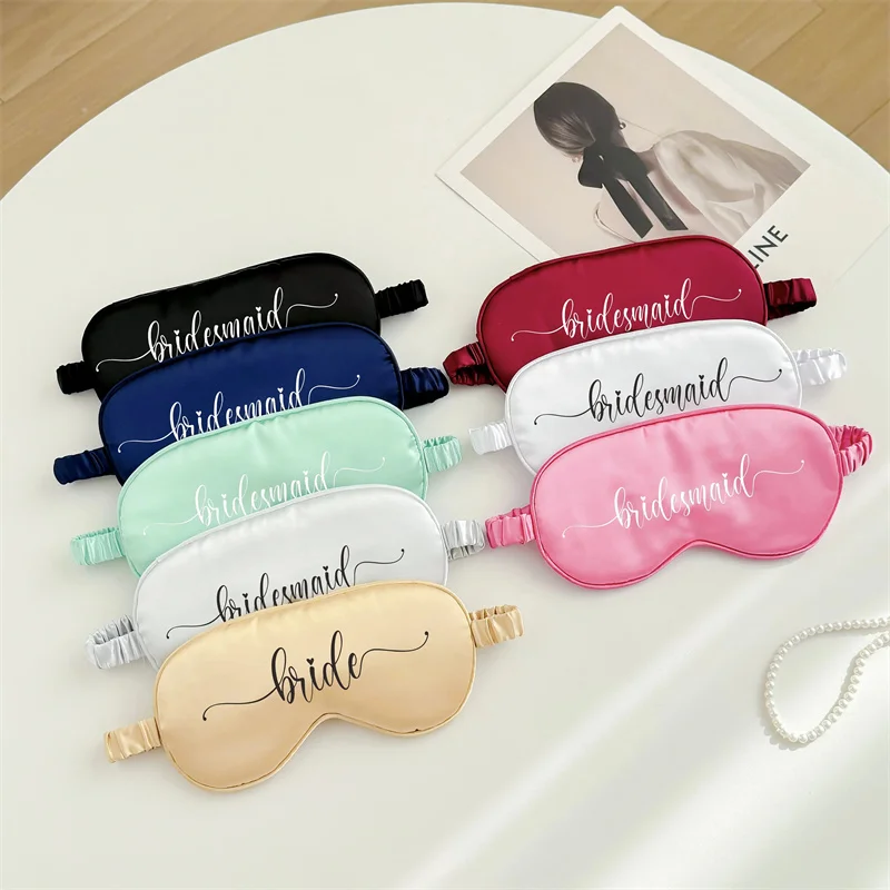 Personalized Eye Mask Custom Monogram Sleeping Mask Satin Eye Mask Bachelorette Party Gift Bridesmaid Proposal Gift Bridal Party