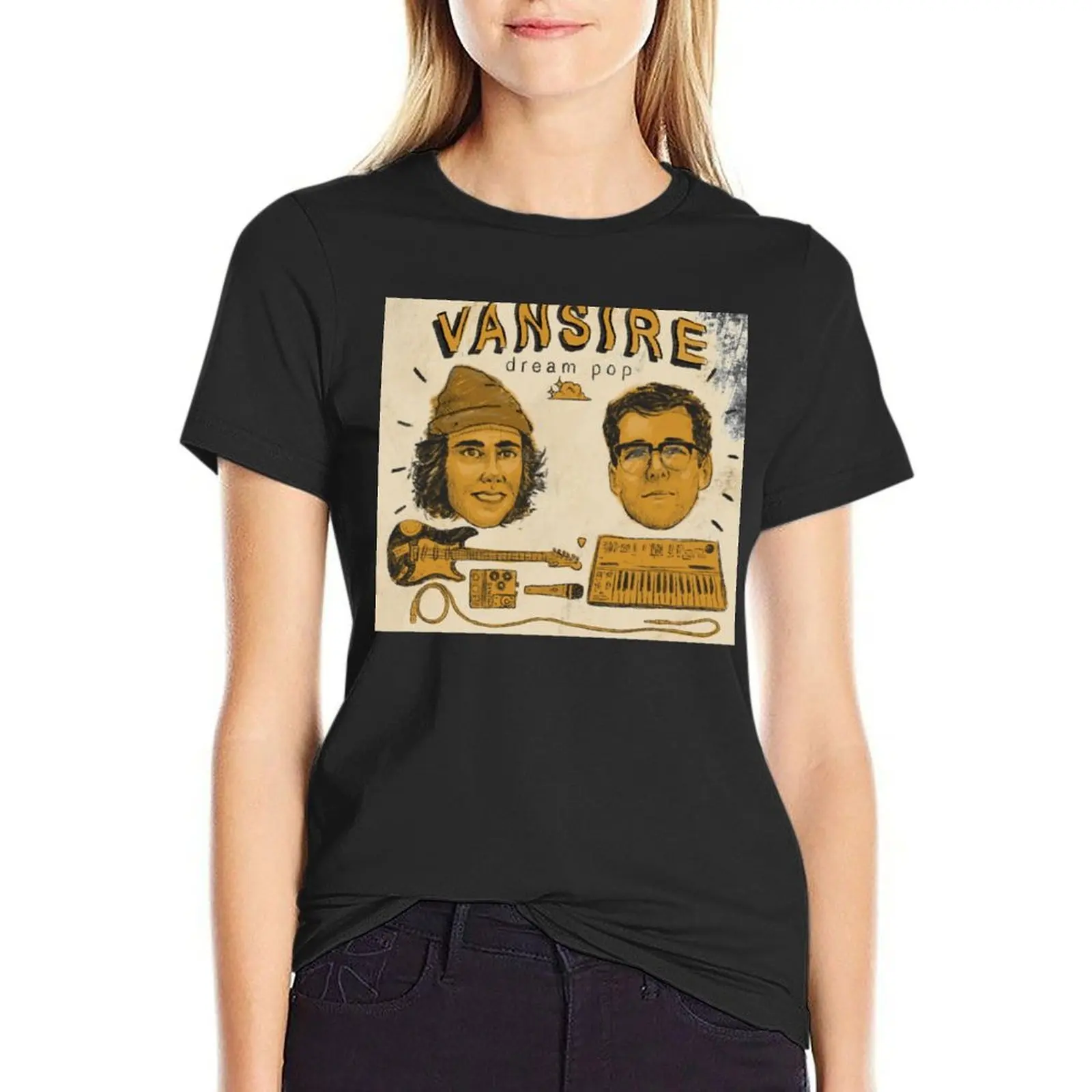 

VANSIRE dream pop T-Shirt Aesthetic clothing aesthetic clothes animal print shirt for girls tees tops for Women