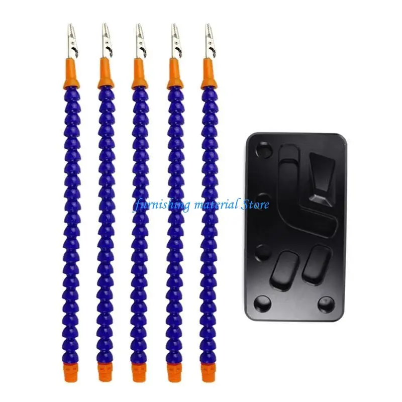 Y5GD 柔軟なヘルピングハンズはんだ付けサードハンドはんだ付けステーションツール 5 ヘルピングハンズ陽極酸化ベースエレクトロニクス修理用