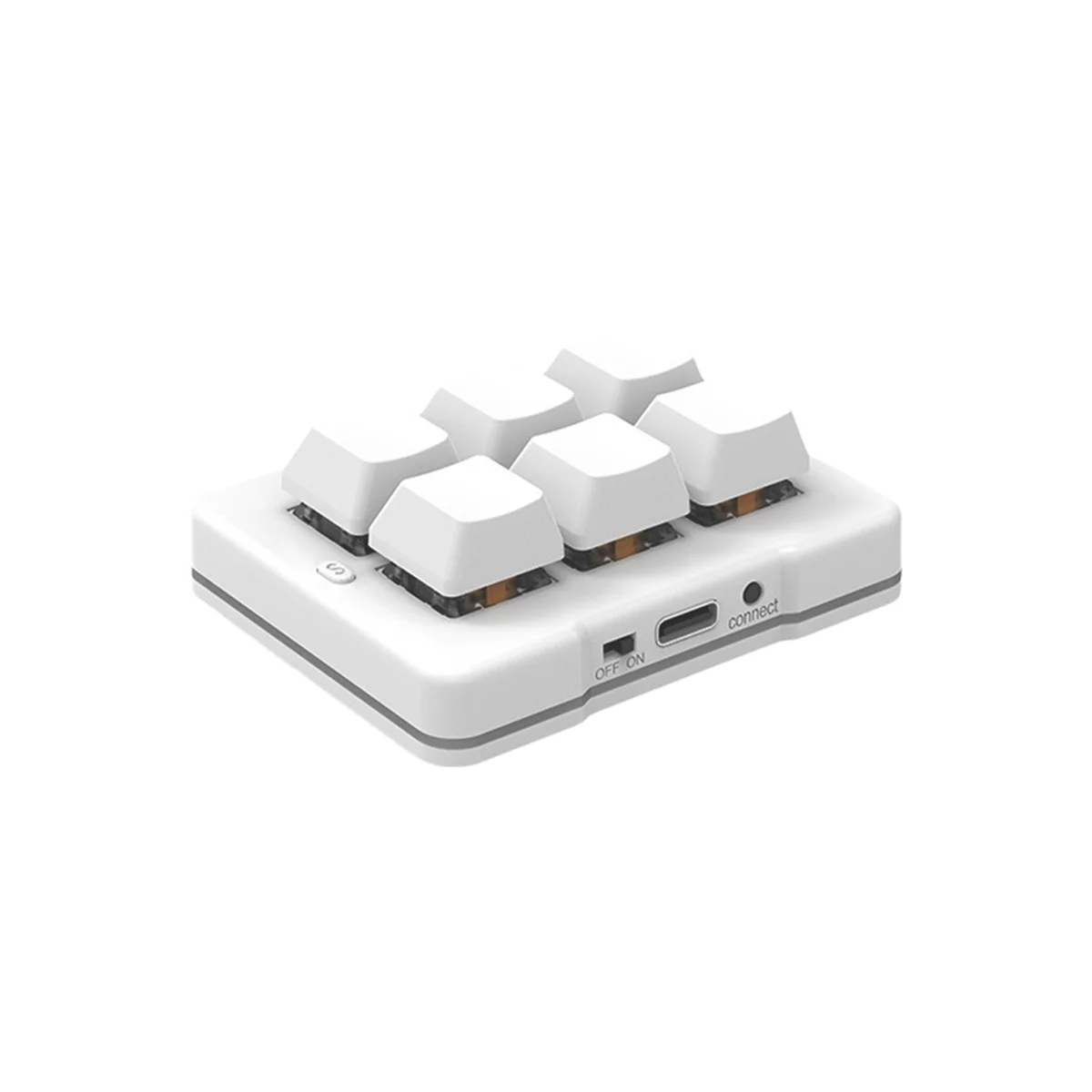 

Мини-беспроводная клавиатура Bluetooth, программируемая через USB, 6 клавиш для эффективных игр и продуктивств со светодиодной подсветкой