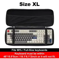 Nuevo estuche para teclado mecánico 2025, bolsa de almacenamiento a prueba de polvo, resistente al agua, carcasa dura EVA para teclados 61/68/75% TKL/tamaño completo