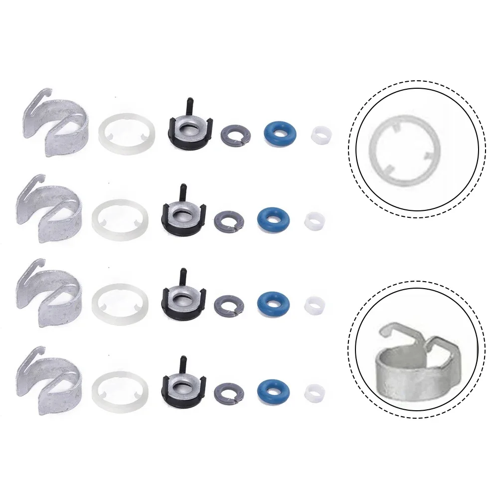 Engine Repair Injector Seal Kit O-ring Gasket As Shown In The Picture Plastic Material Wear-resistant Non-deformation