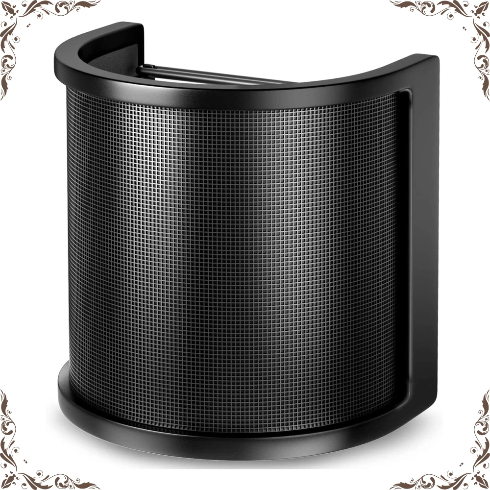 Universal ไมโครโฟน Pop Filter สำหรับคอนเดนเซอร์ไมโครโฟน PC Studio,โลหะกระจกสำหรับ FIFINE K669/K658 Mic