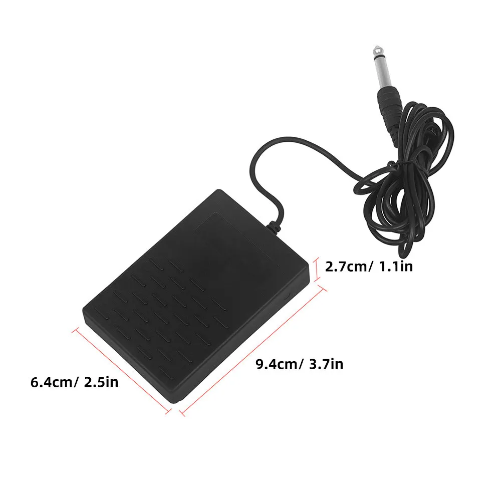 Piano Sustain Pedal 6.35mm Widened Durable Nonslip Foot Pedal for Keyboard Electronic Piano Accessory Acoustic Guitar Amplifier