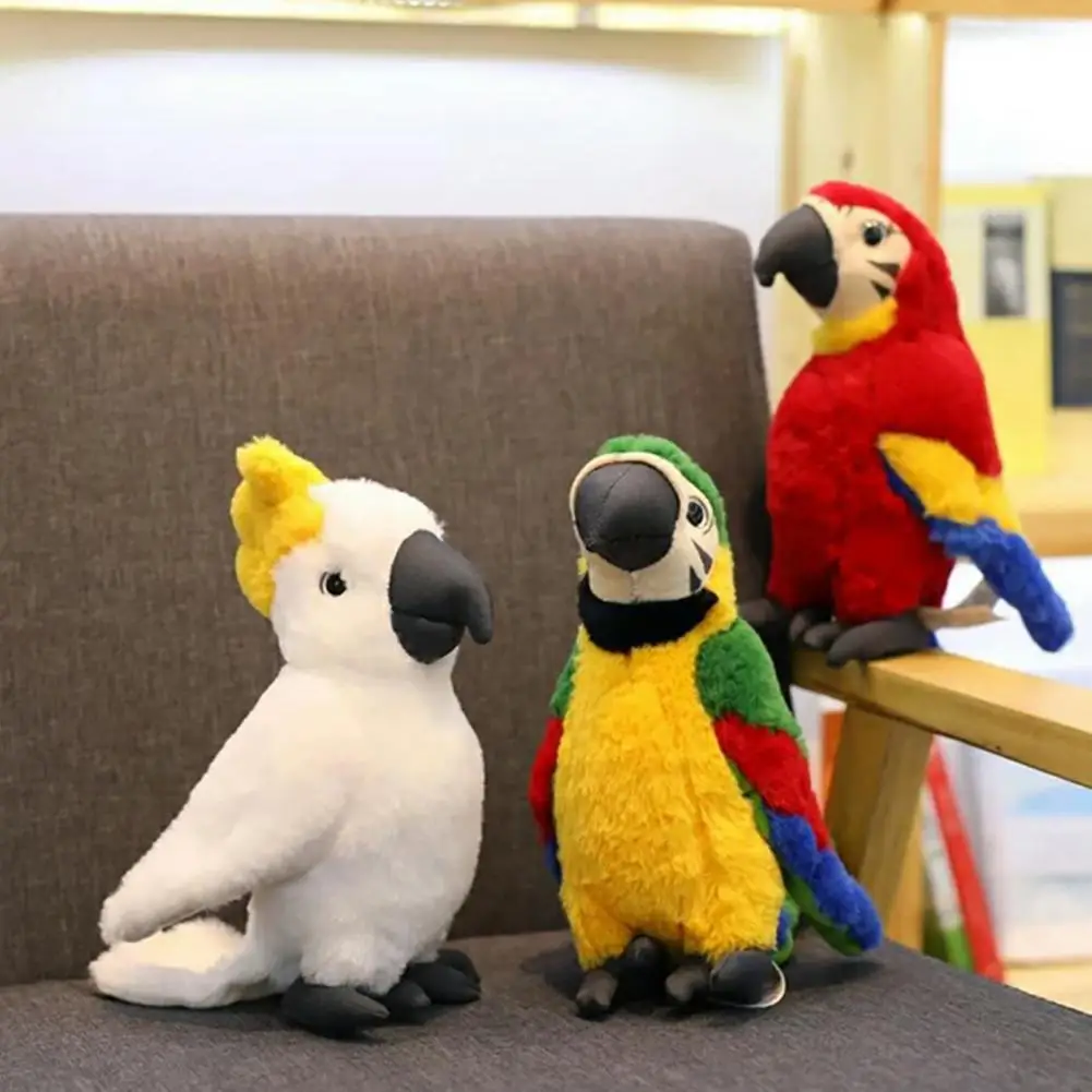 

Doll Sturdy Parrot Pattern Plush Toy Attractive Plush Doll Lovely Cartoon Doll for Car Decoration