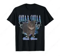 OIIAA OIIAA Funny Spinning Cat Meme Humor Cat Brainrot T-Shirt Funny Prevailing Tee Fashion Short Sleeves