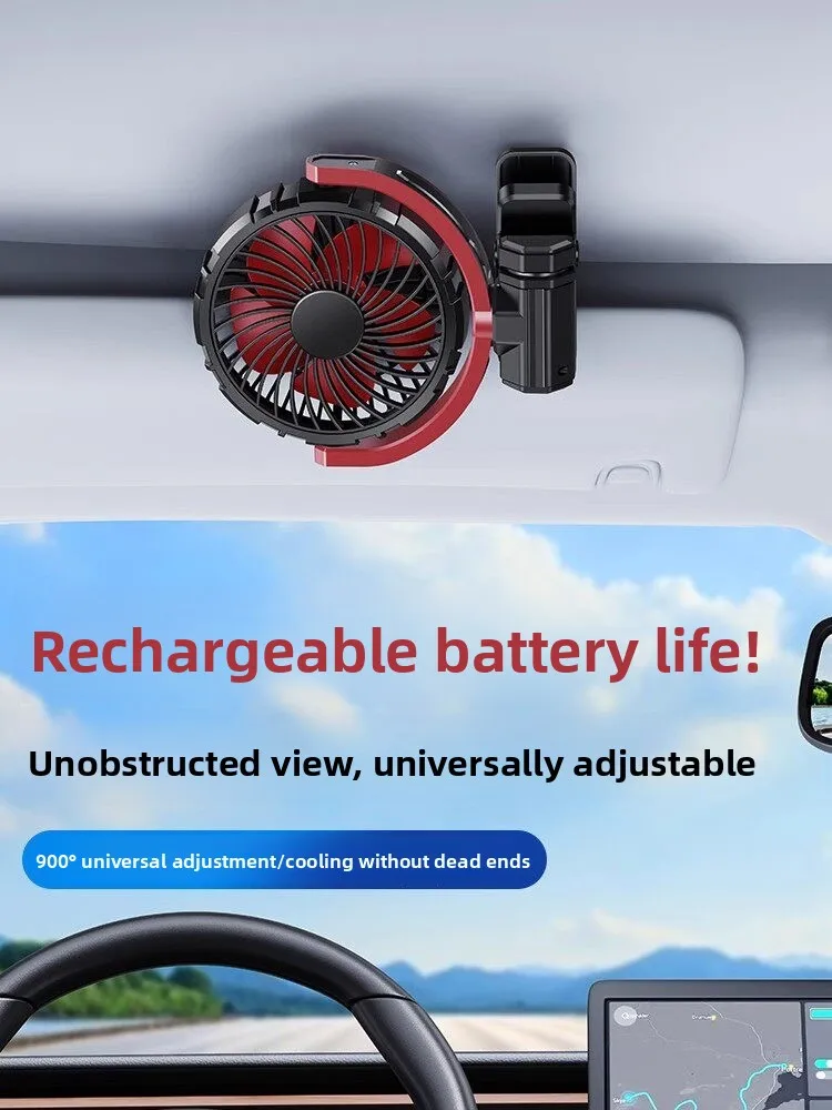 USB Powered Car Cooling Fan 12V 24V Universal Cooler Vehicle Truck Interior High‑Speed Circulation
