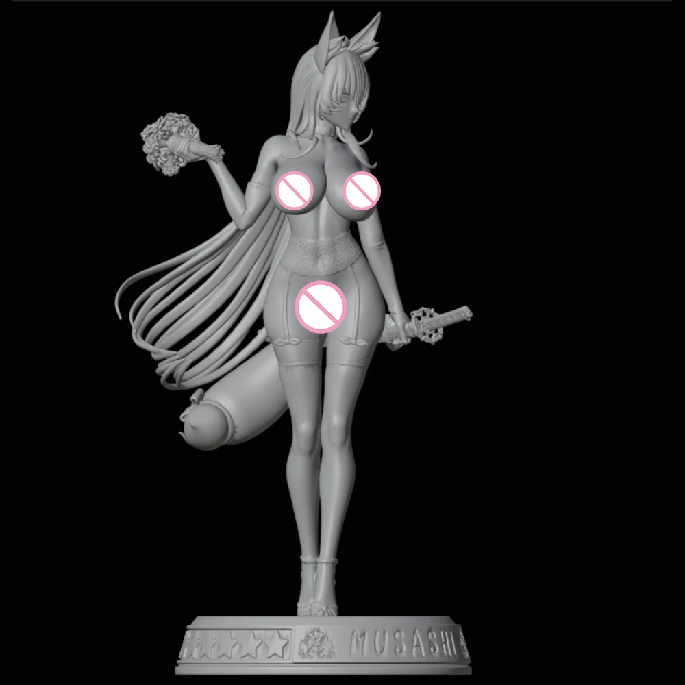 1:24 Musashi Wedding Dress NSFW 3d Print Resin Toy Kit Gk Unpainted Figurine  Diy Unassembled Statue Figures Model Toys