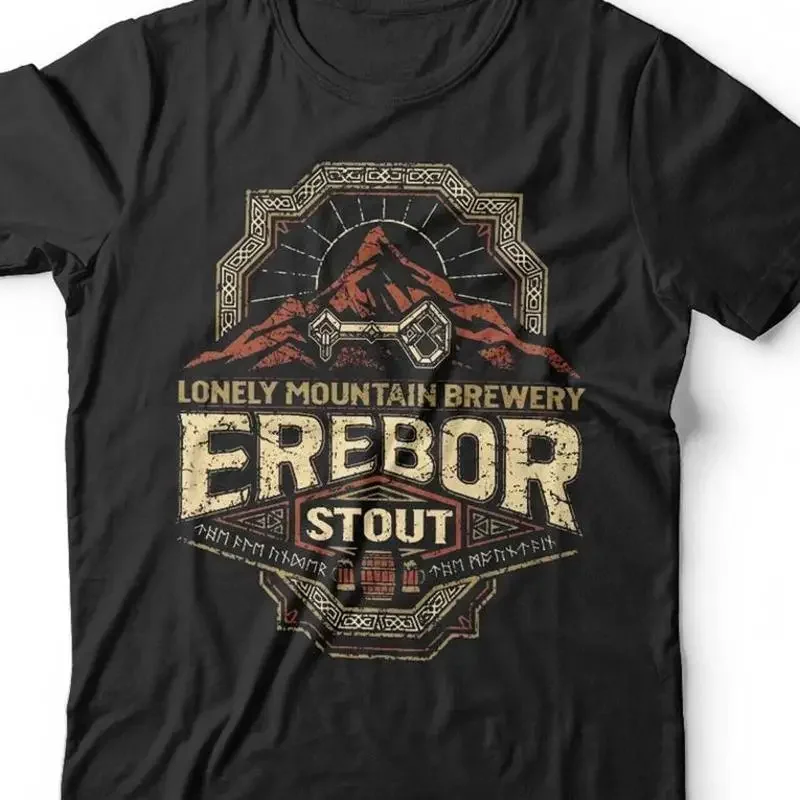 Erebor Stout Funny Parody Film Beer LOTR Retro Dwarf T-Shirt