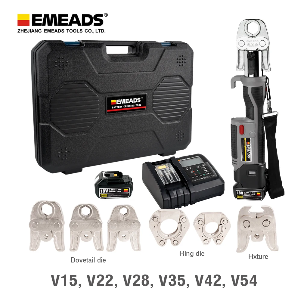 

Cordless Rechargeable Hydraulic Pipe Crimping Pliers Copper Pipe Pexpipe Crimping Tool