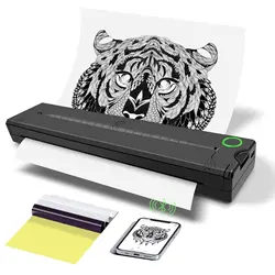 Portable Printer Thermal Tattoo Stencil PDF Word Office Print A4 Wireless Transfer Photo Bluetooth Machine Use SmartPhone