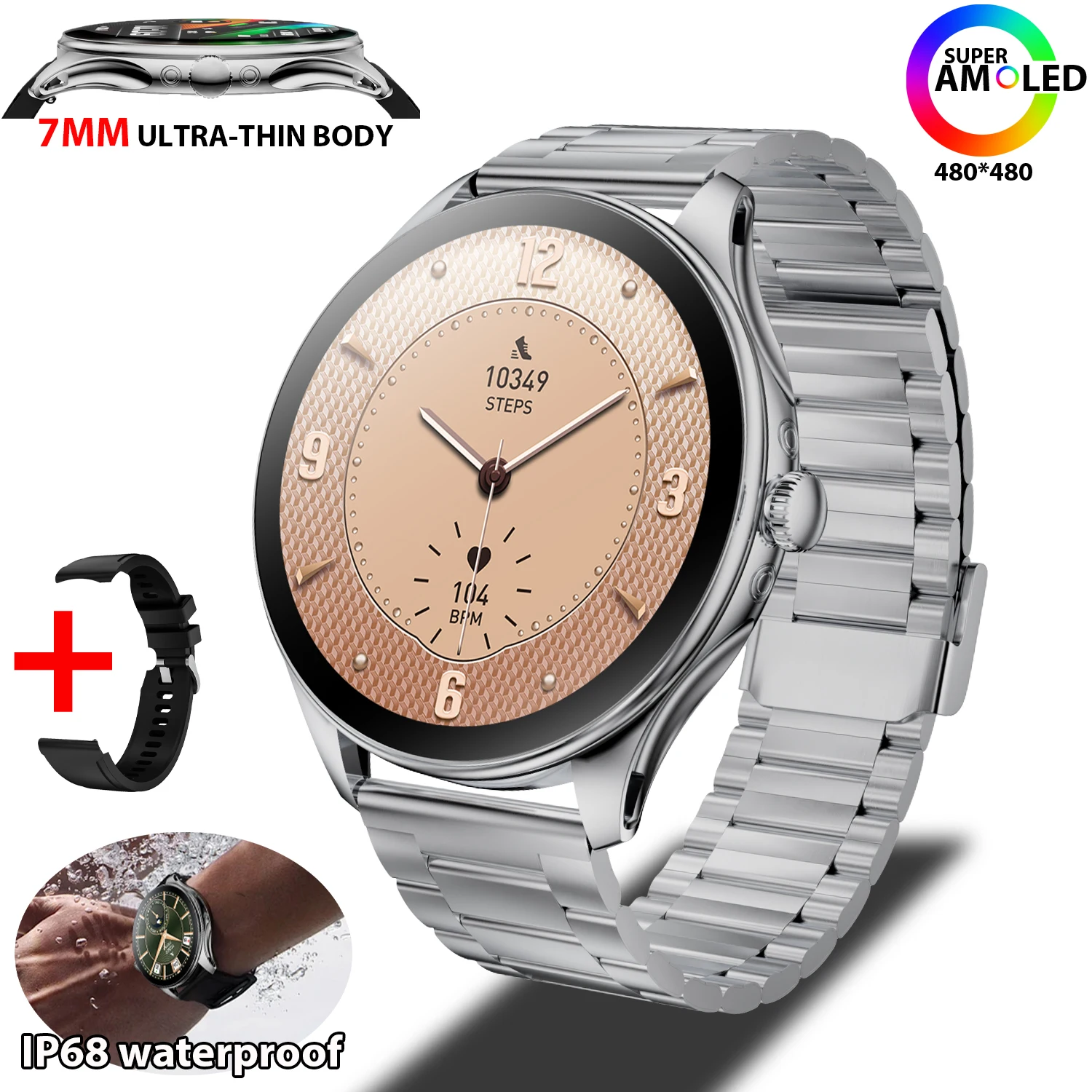 

SK42 Watch 480 * 480 AMOLED Screen Tracker IP68 Waterproof Watch Wearable Device