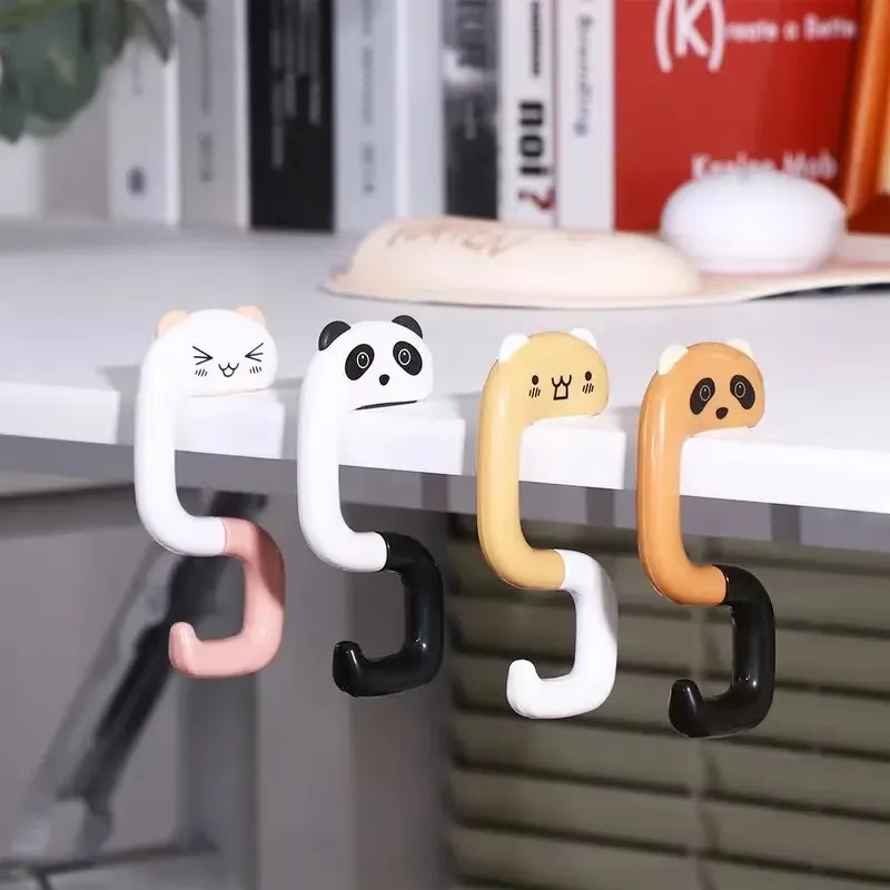 1/2/5Pcs Travel Portable Cute Handbag Hook, Securely Hangs On Any Desktop, Plastic Design With Stretchable Handle, Fashionable