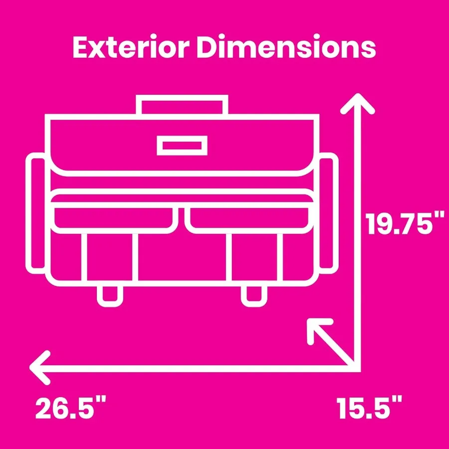 XXL Rolling Sewing Machine Case Grey Floral Craft Bag with 4 Wheels Ideal for Storing and Transporting Embroidery Machines from