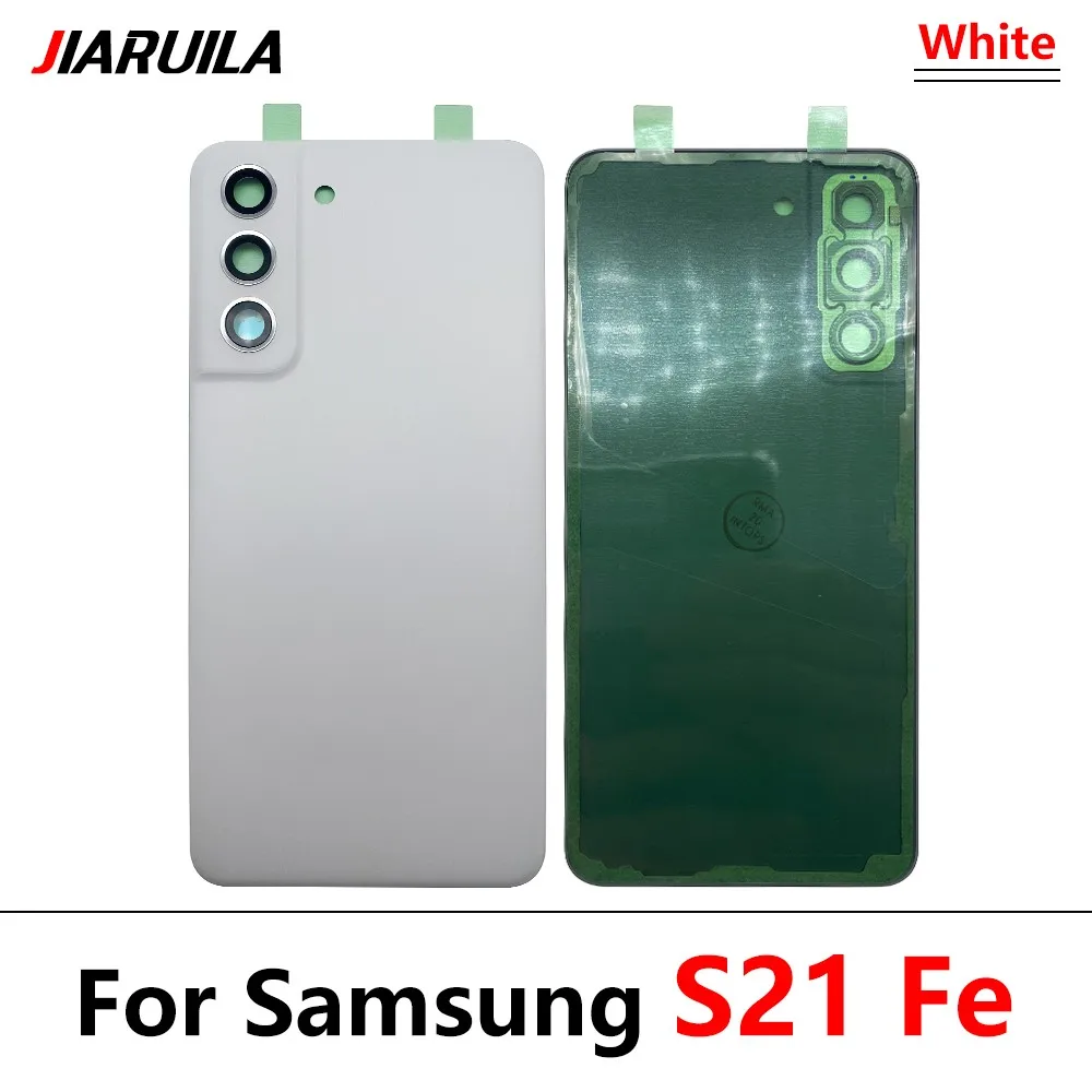 NEW Back Battery Door Rear Housing Cover Case with Camera Glass Lens With Glue Adhesive For Samsung S21 Ultra / S21 Fe