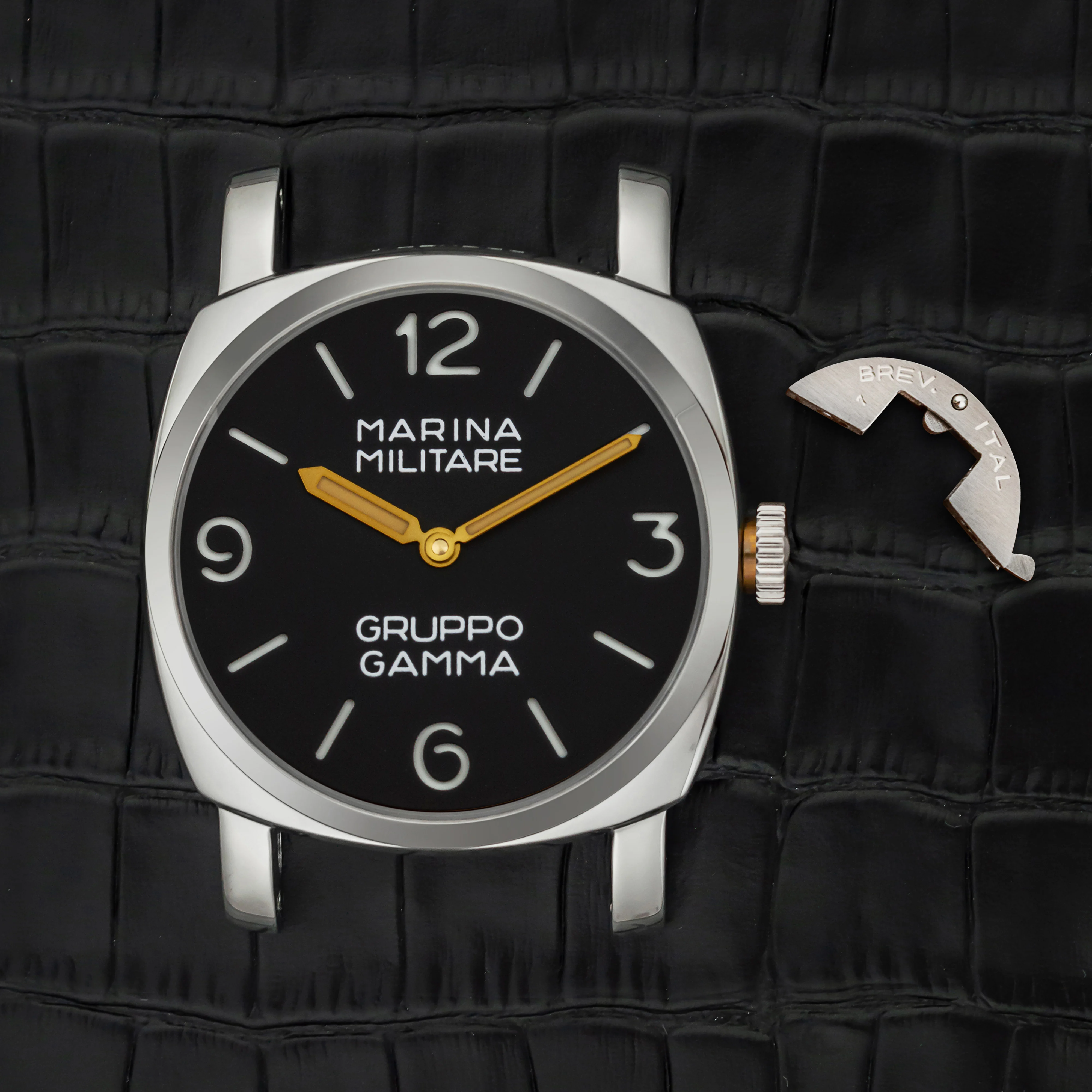 

for PAM 6152 Watch Case High Quality Stainless Steel Case Dial Luminous Hands Strap for ETA 6497/6498/ST3600 Mechanical Movement