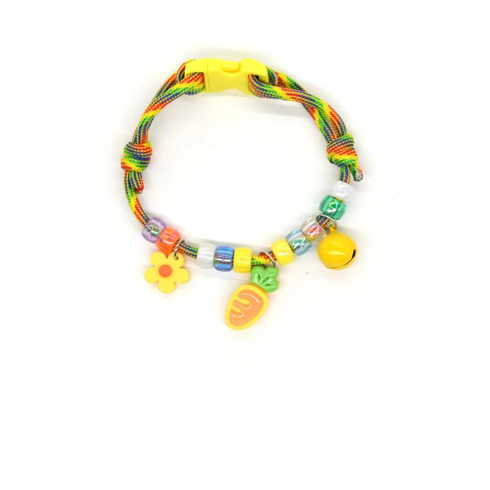 1 Stück Haustier-Halsband für Katzen und Hunde, farblich kontrastierend, gewebt, Sommerfrische, verstellbar, für Welpen, Sicherheit, Anti-Verlust, Outdoor-Walking-Zubehör – Detail 1