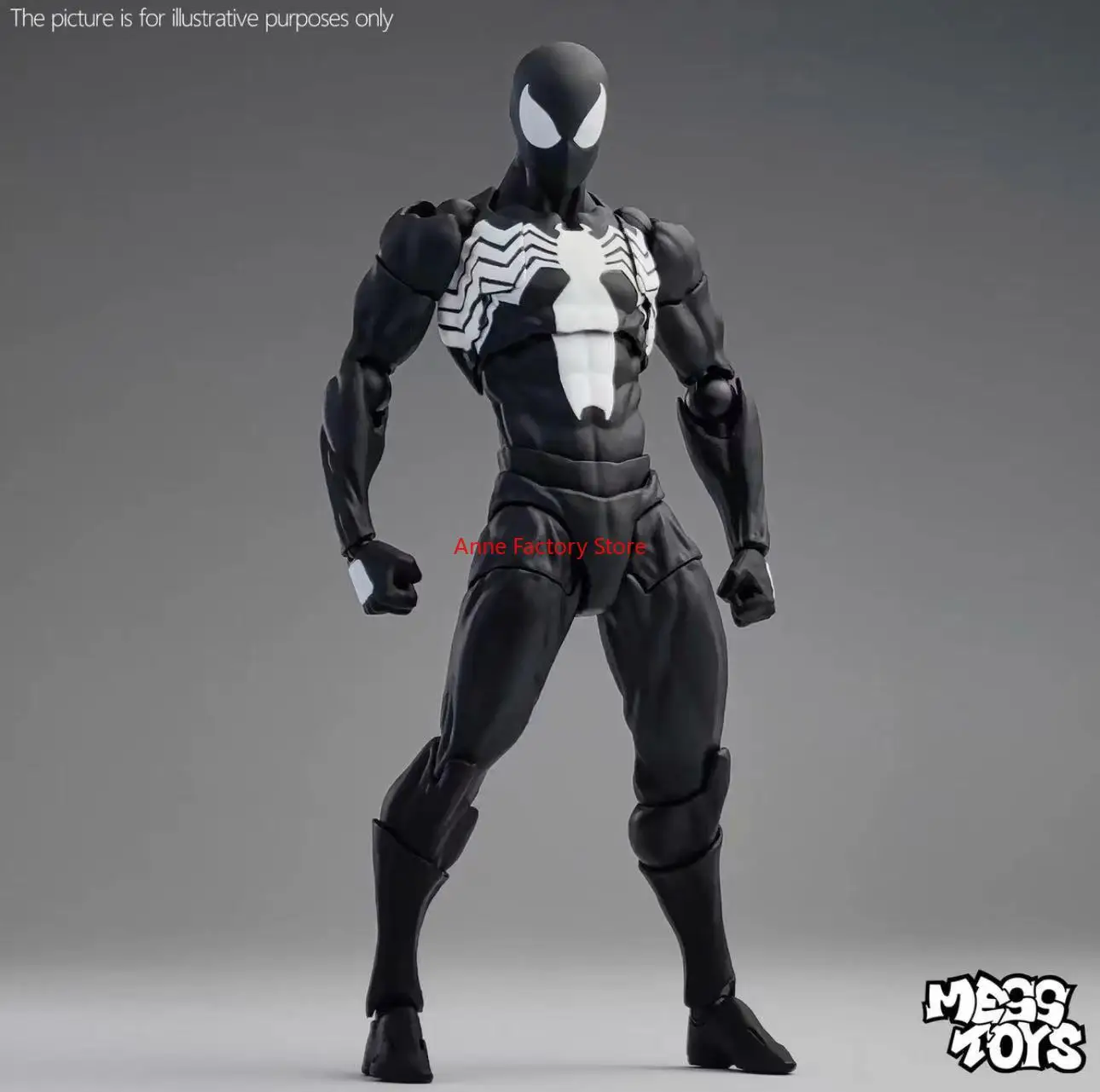 

In Stock Mess Toys Spider Man Symbiote Spiderman Messtoys Black Suit Neighbor Scarlet Spider Anime Action Figure Gifts Toys