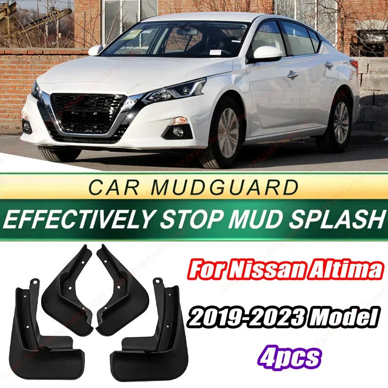 For Nissan Altima 2019-2023 Model 4PCS Front Rear Mud Flaps Splash Guards Fender Mudguards Auto Accessories